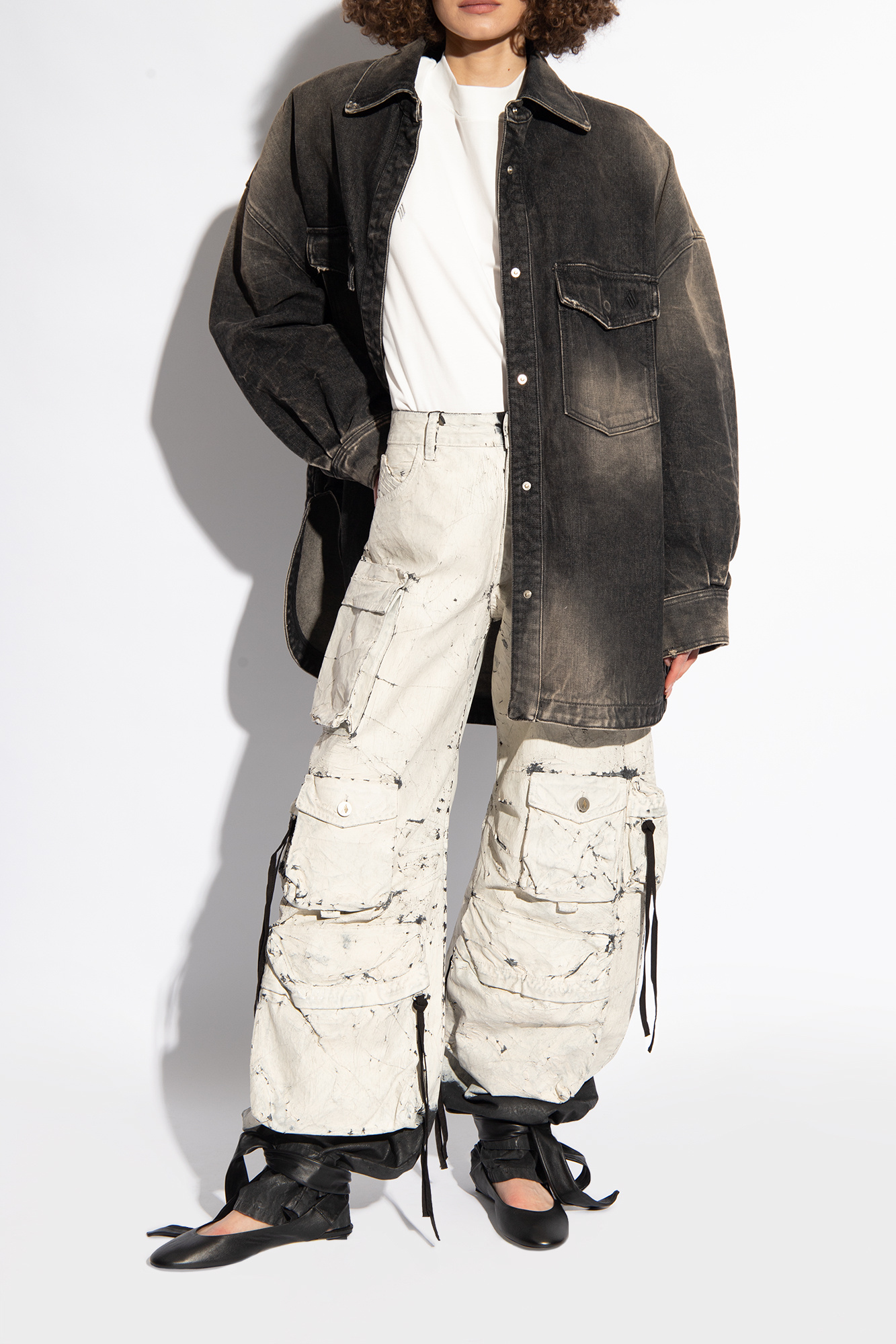 The Attico 'Cloe' leather ballet flats | Women's | Vitkac